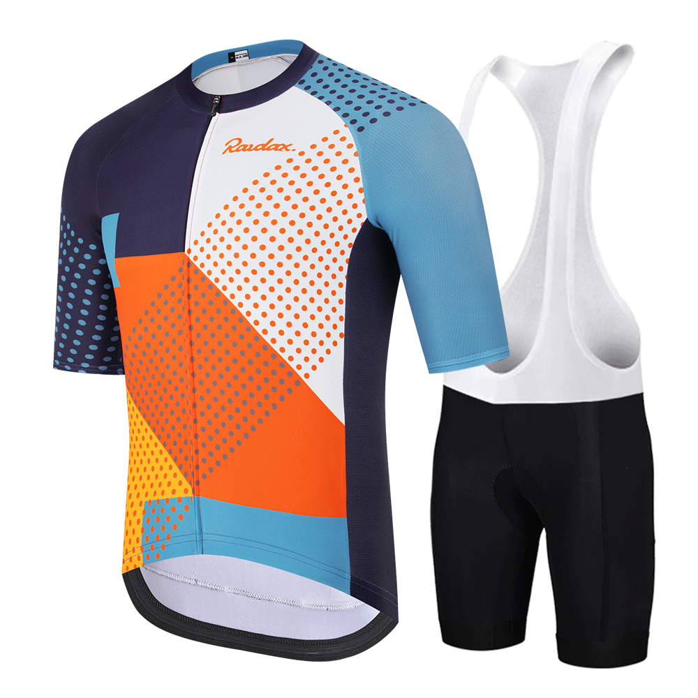 Cycling Commuter Shorts - RAUDAX Herren-Radtrikot-Set, Rennrad-Trikot mit Taschen, kurze