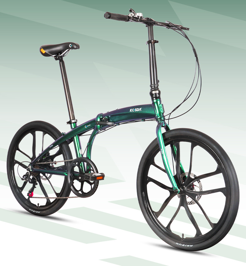 Commuting With Road Bike - 24-Zoll Aluminiumlegierung Tragbares Ultraleichtes Klappbares Erwachsenen-Fahrrad