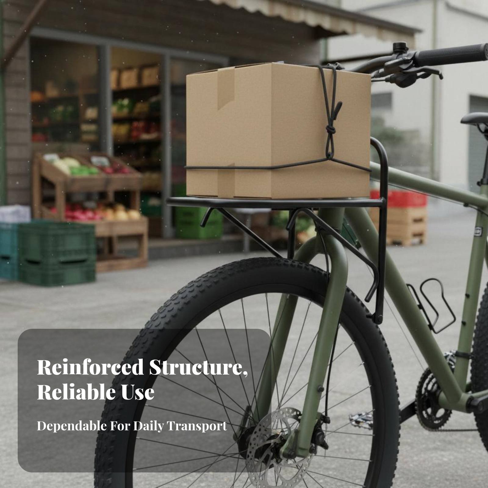 Cargo Rack Aluminum - Fahrrad-Vorderradgepäckträger aus Aluminiumlegierung, Robuster Fahrrad-Gepäckträger für