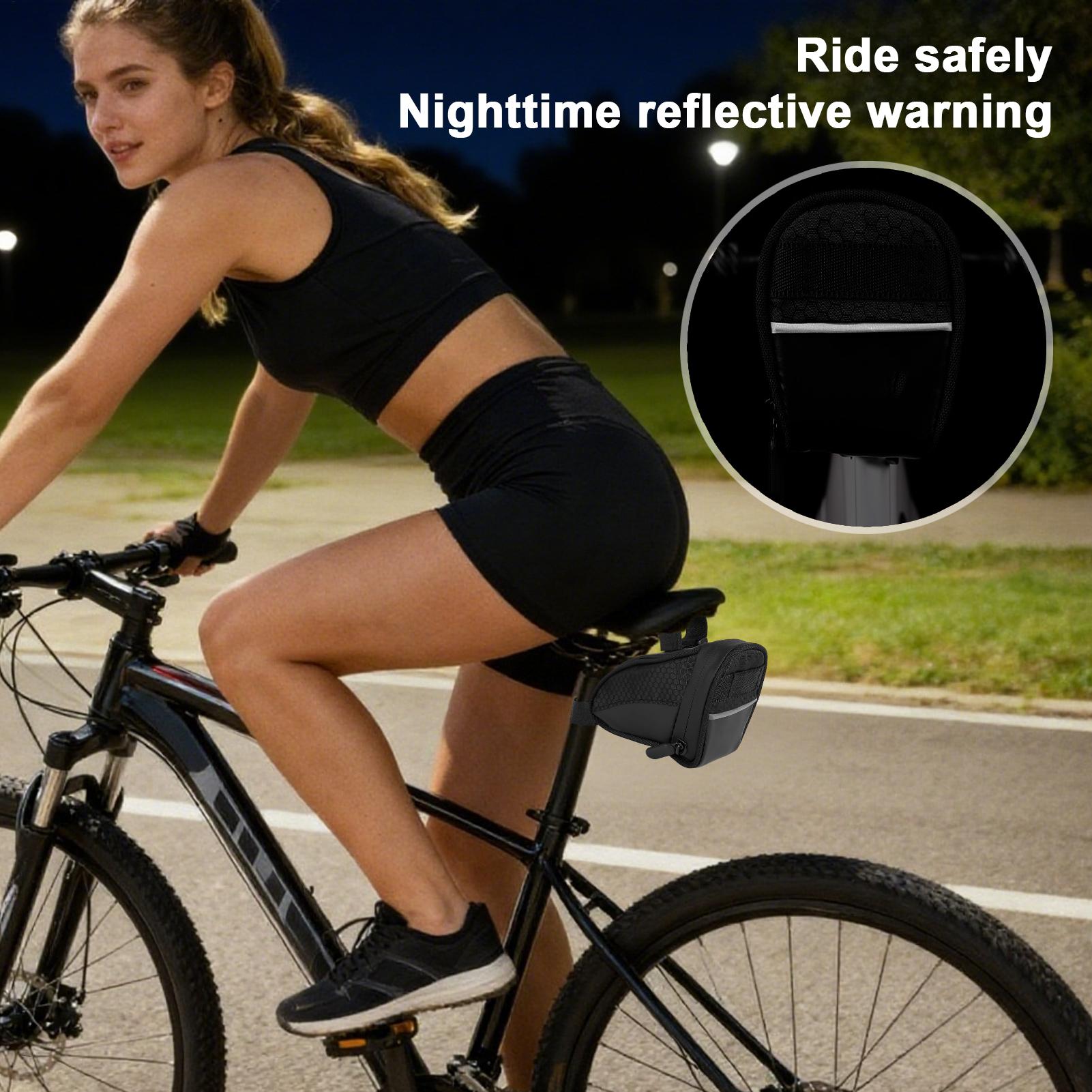 Saddle Bag Under Seat - Große Reißverschlusstasche, Fahrradtasche, wasserdichte Aufbewahrung, Satteltasche
