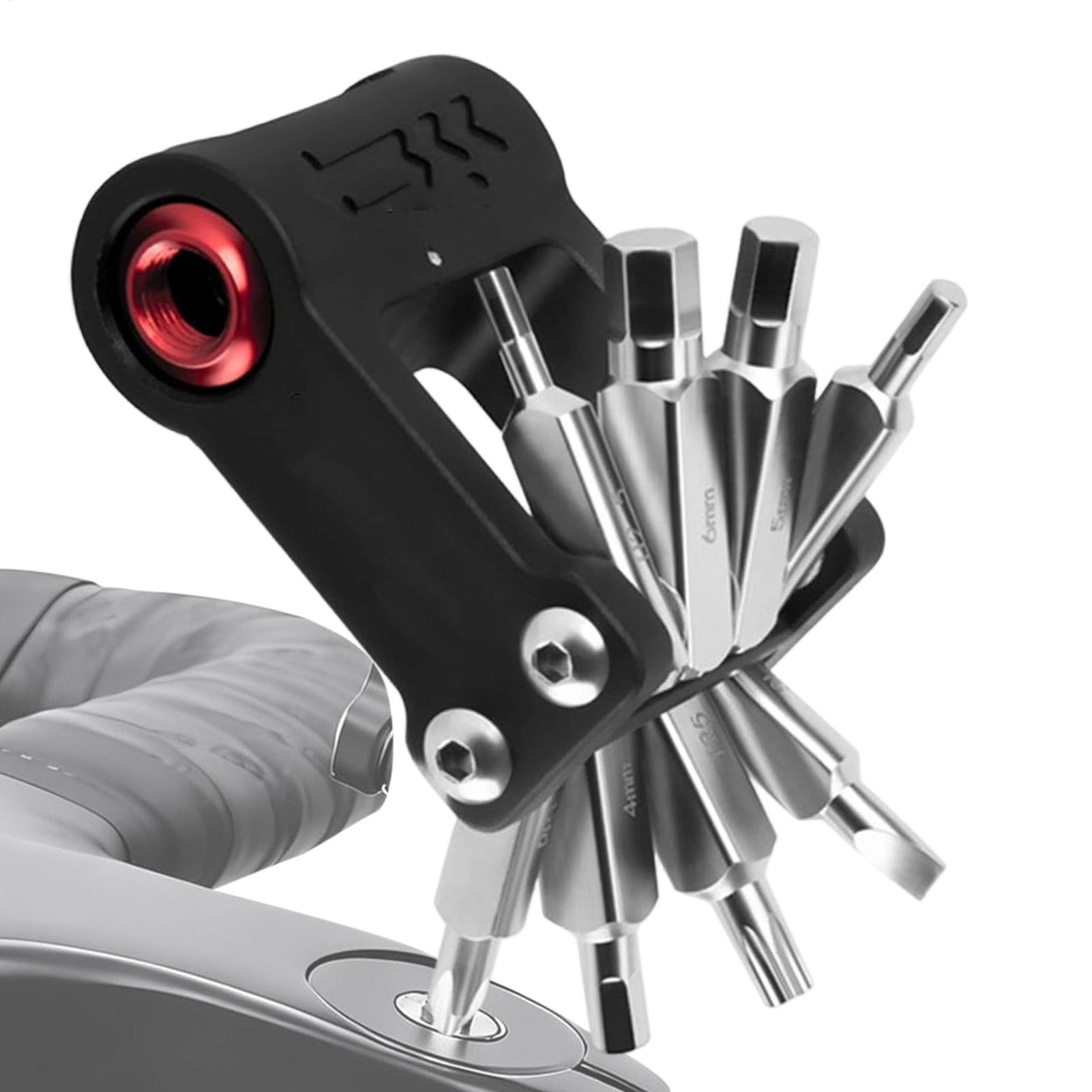 Commuting On Mountain Bike - Essentielles All-in-One Fahrrad-Multitool Kompaktes Reparaturset für