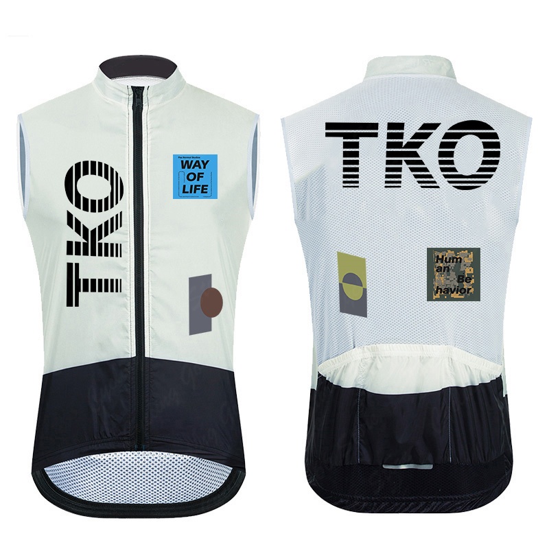 Reflective Vest Cycling - TKO Herren-Radtrikot, winddicht, wasserdicht, leicht, ärmellos,