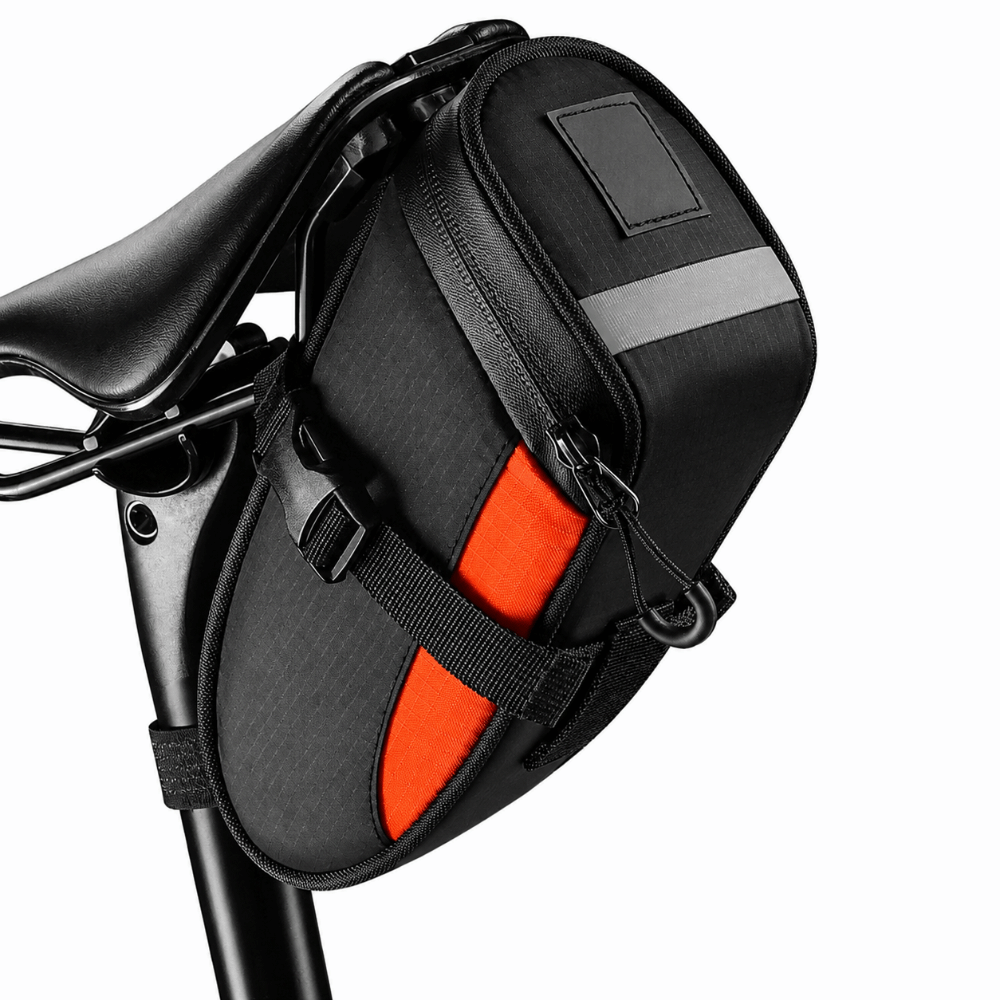 Saddle Bag Under Seat - 1,2L Kapazität Fahrrad-Gepäcktasche Wasserdicht mit Reflektoren