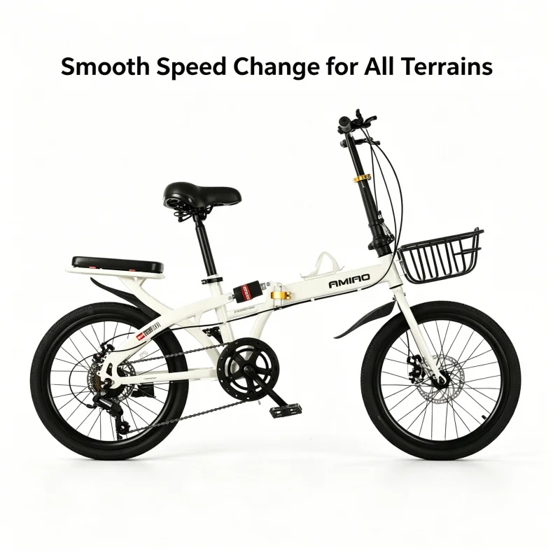 Commuter Biking - 20-Zoll Ultra-Leichtes Klapprad 7-Gang Tragbares Pendler-Fahrrad