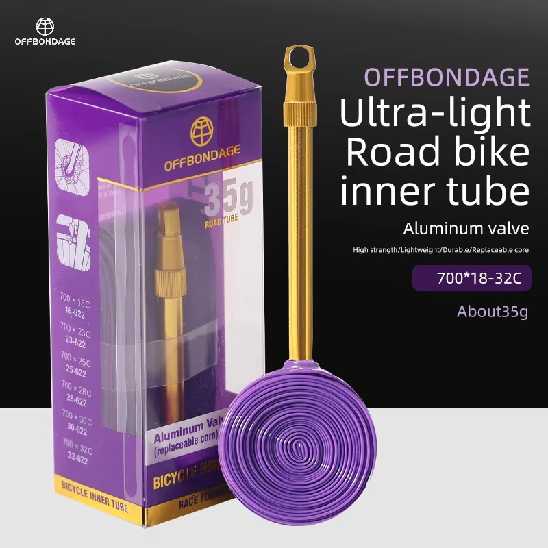 Inner Tube 700C - OFFBONDAGE Aluminiumventil, ultraleichter Fahrradschlauch, 700C, Rennrad,