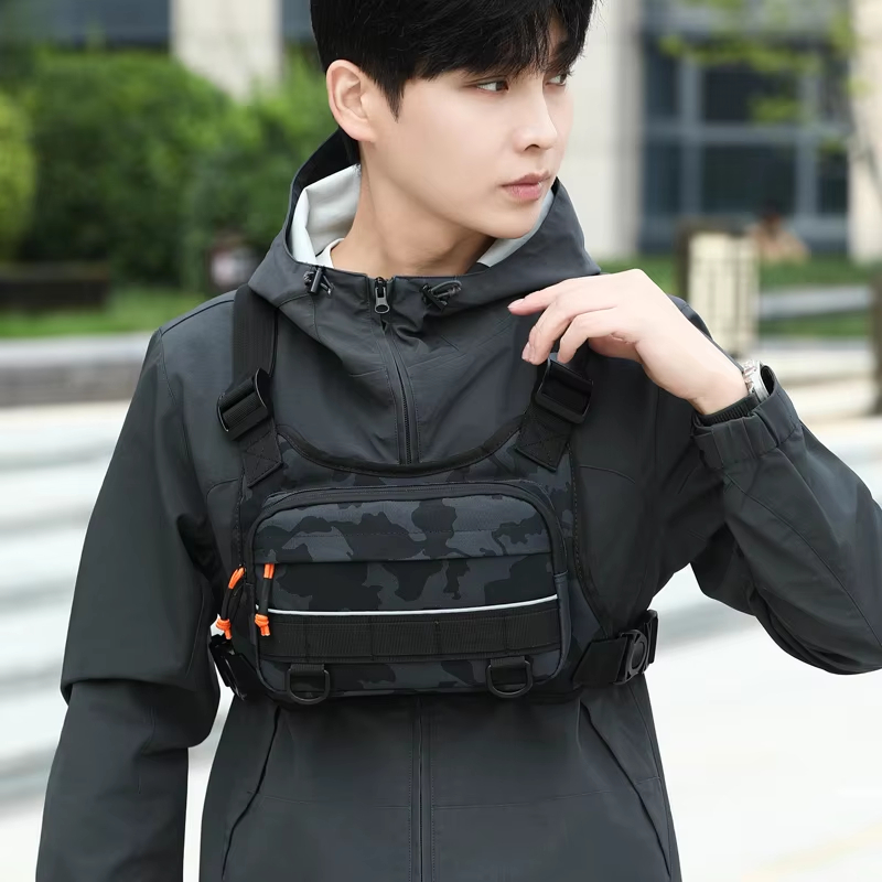 Reflective Vest Cycling - Fahrrad-Brusttasche Taktischer Rucksack Camping Klettern Jagd