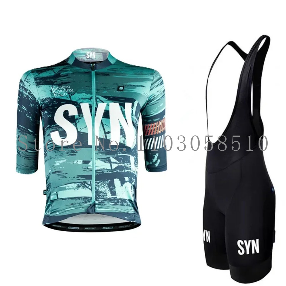 Cycling Commuter Pants - SYN Jersey Herren-Trägerhose mit Schwammpolsterung, Radsport-Anzug-Set,