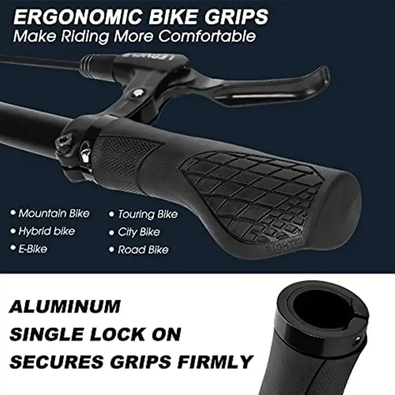 Alloy-Gummi-Fahrradgriffe mit  – Commuting On Mountain Bike Bewertung und Preis