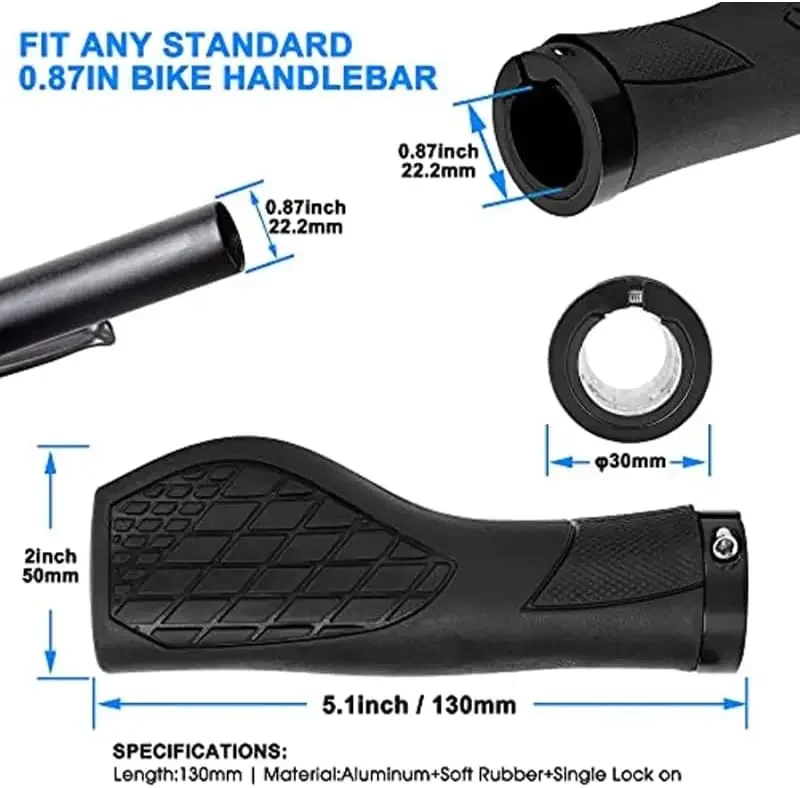 Alloy-Gummi-Fahrradgriffe mit  – Commuting On Mountain Bike Bewertung und Preis