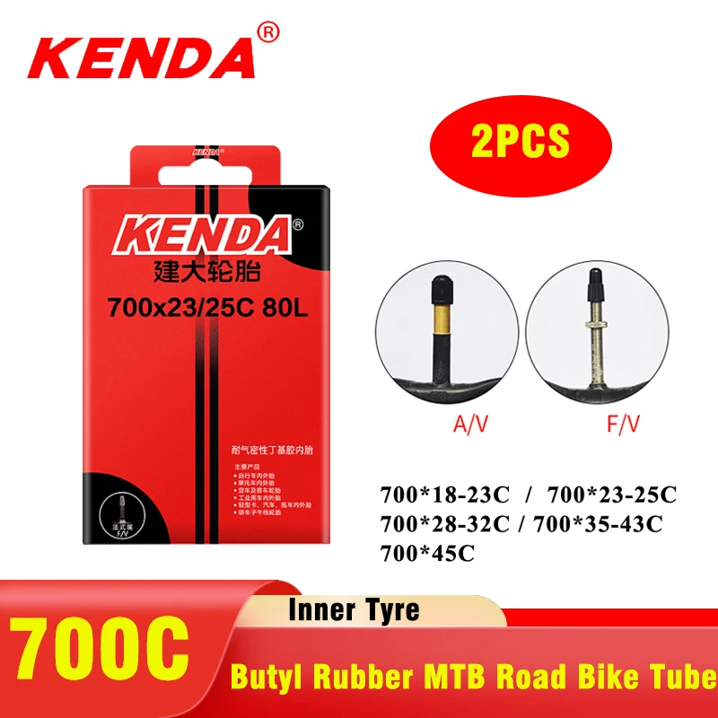 2 Stück KENDA Fahrrad-Schlauch – Inner Tube 700C Bewertung und Preis
